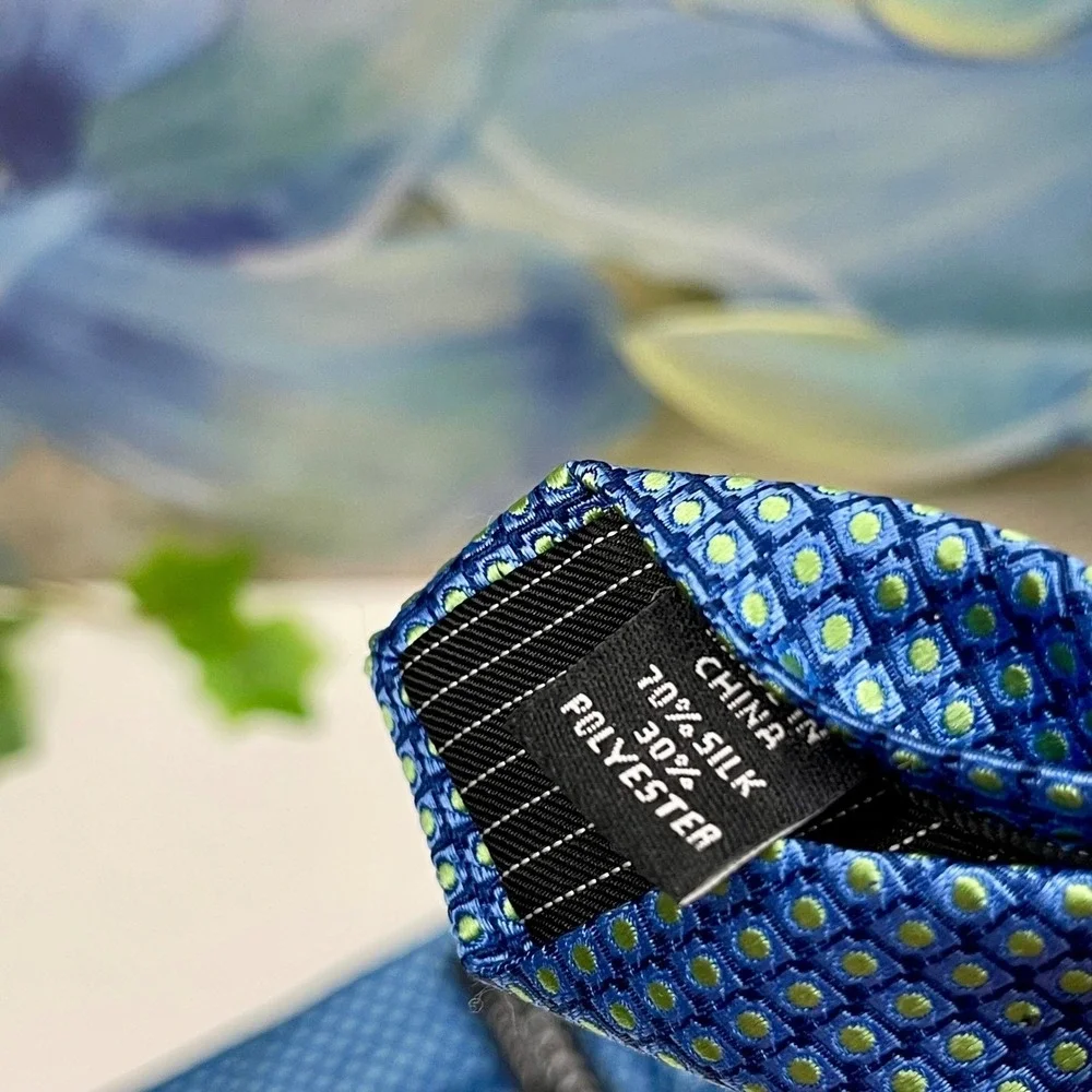 New Ted Baker London Neat Dot Silk Blend Tie in Blue